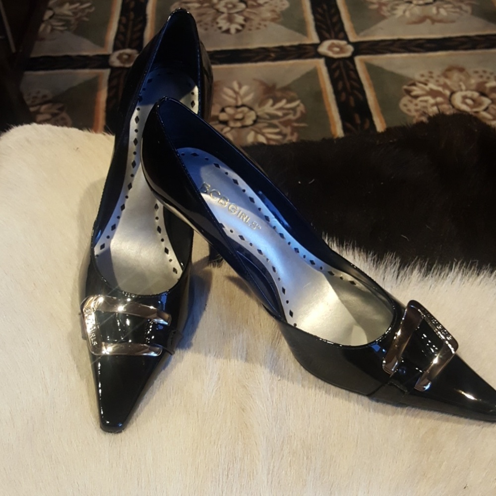 2 inch black heels by BCBG